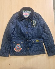 Paul's Boutique Navy Quilted Jacket size M Medium Preloved Women's