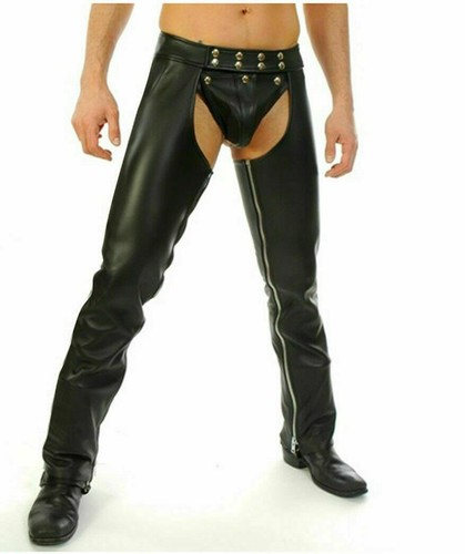 Men real leather chaps - real,