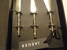 Jaeger Home Chrome Silver 3 Piece Cheeseboard Set cocktail bar cutlery New BNIB