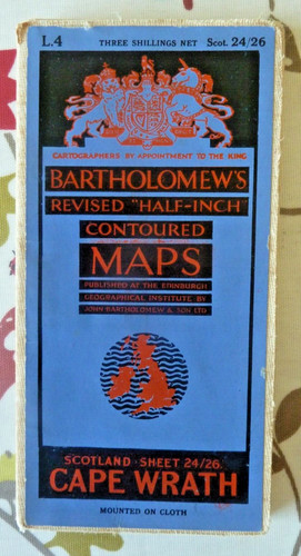 Bartholomews cloth map cape - map,