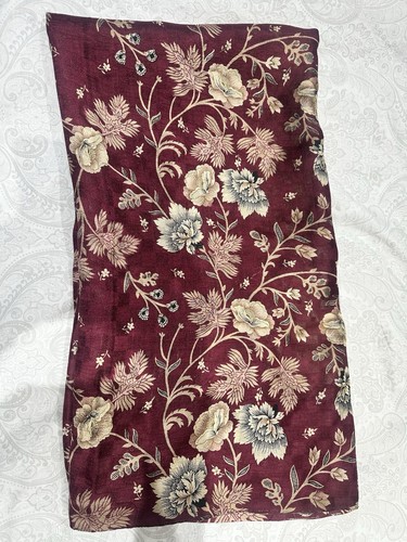 Pure silk maroon - printed,