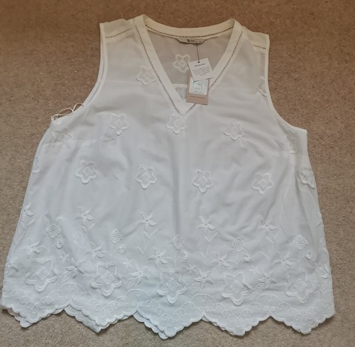 White embroidered cotton - white,