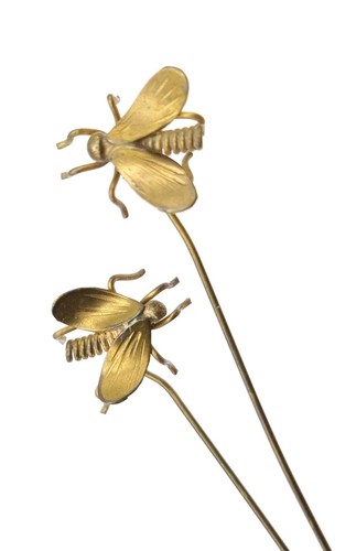 Antique fly stick pin hat - hat, pins