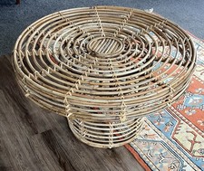 Vintage Large Round Rattan /