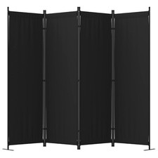Black 4 Panel Folding Privacy