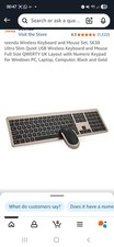 Seenda SK38-3 Wireless Keyboard & Mouse Set, Ultra Slim, Quiet, UK QWERTY Layout