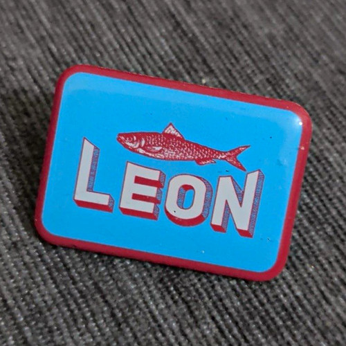 Leon fish logo - logo, enamel