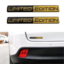 3D Limited Edition Logo Car Emblem Badge Metal Sticker Decal Accessories Yellow