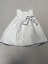 tartine et chocolat Ceremonies White Dress 2 Years Old Girl Bow 100pc Cotton