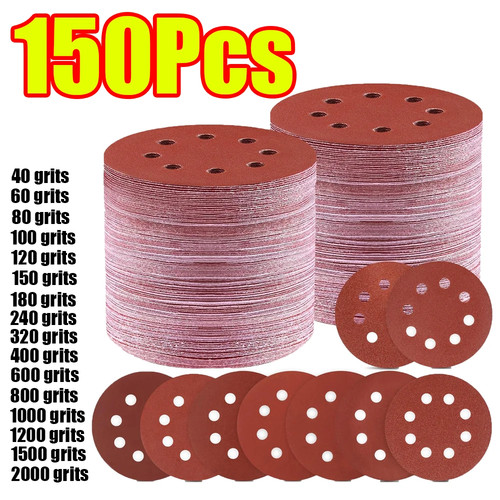 125mm hole sanding discs - 8,