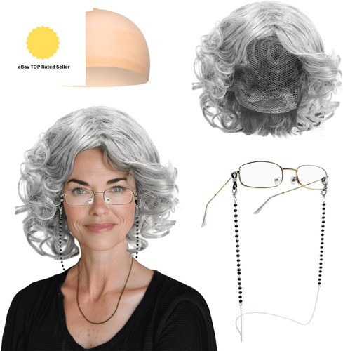 Old lady fancy dress set - old,