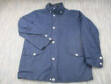 Gant Jacket Mens Large Full Zip The Decker Parka Blue Logo Waterproof Lined