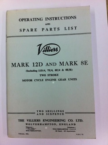 Villiers 12d 8e parts - villiers, /