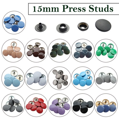 Press studs 15mm metal snap - press,