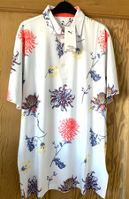 PUMA GOLF MATTR DAHLIA WHITE GLOW / PEACH FROST MEN’S GOLF POLO SHIRT LARGE