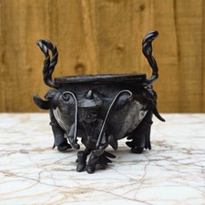 Chinese Antique Bronze Censer Foreigners Censer Ming Dynasty Superb Patina