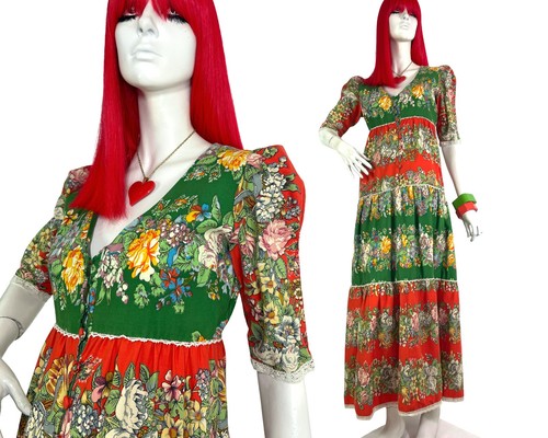 1970s vintage floral - , cotton