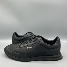 Hugo Boss Zayn Trainers Triple Black Lifestyle Casual Shoes UK 7 EU 41 New