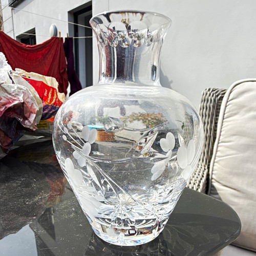 Clear bohemian cut glass - clear,