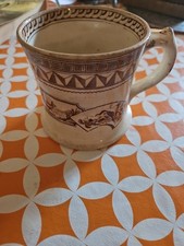 Transferware Brown Mug