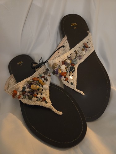 Zara basic beaded slide - basic,
