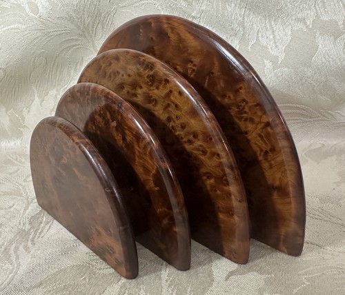 Art deco thuya wood letter - art,