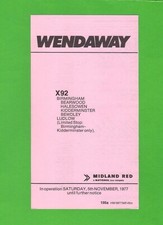 Midland Red Timetable Leaflet