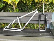 Fat bike frame and forks. Steel Charge Cooker Maxi frame and Exotic forks.