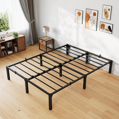 Metal bed frame twin - 6-16"h,