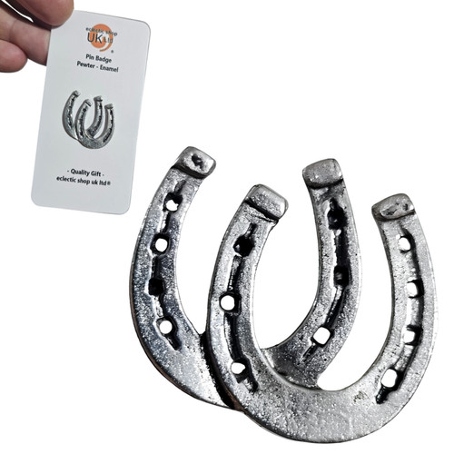 Lucky horseshoe pin badge - pin,
