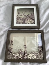 NEXT Forest Scene Rabbits Desk Frame And Wall Frame X 2