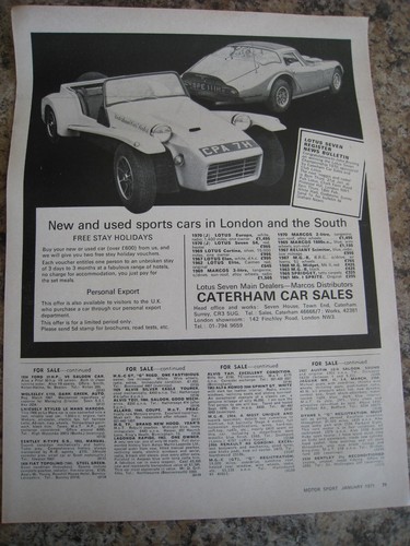 Caterham car sales - caterham, seven