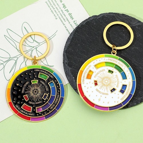 Color wheel keychain - color,