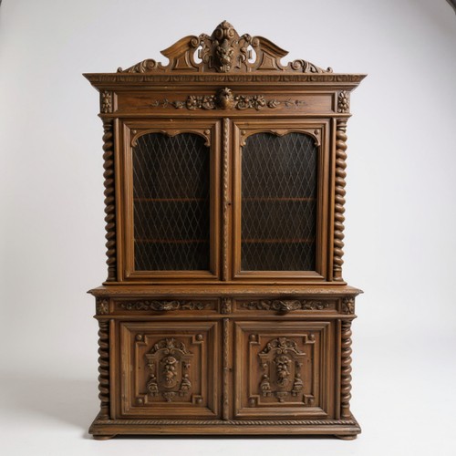 Antique french oak - french, bookcase
