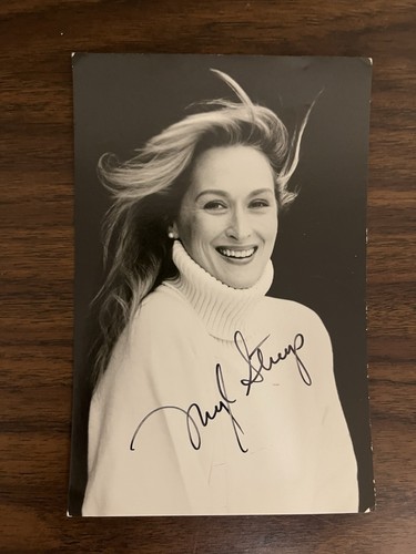 Signed meryl streep 6x4 - meryl,