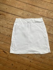 Women’s Mr Cat White Isabel De Pedro Linen Knee Length Mini Skirt Size 14 UK