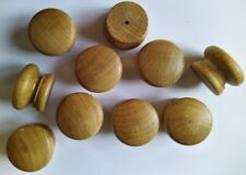 x10 OAK Solid Wood Wooden KNOBS lacquered 40mm handle drawer cupboard furniture