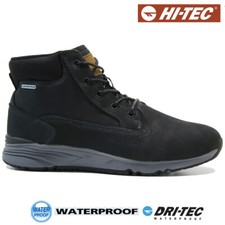 MENS HI TEC LEATHER WATERPROOF WALKING HIKING TREK WINTER WORK ANKLE SHOES BOOTS