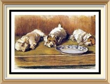 CECIL ALDIN Art Print FOR WHAT WE HAVE RECEIVED Jack Russell Terrier Dog Westie