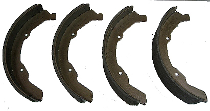 Front brake shoes top - front, 63-70,