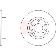 2x Brake Discs Solid For