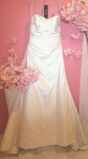 WEDDING DRESS MAGGIE SOTTERO 100% SILK  WITH TRAIN ( SIZE UK12 )