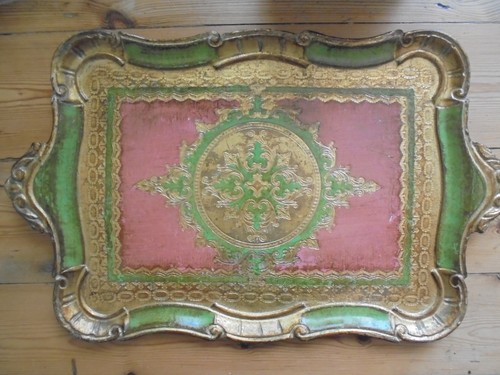 Florentine tray made - florentine, italy