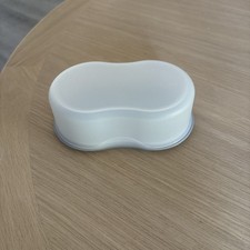 Tupperware Butter Dish Grey Base  & Opaque Lid Vintage