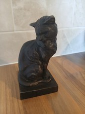 REVIVAL ART COMPANY CAT FIGURE EMMANUEL FREMIET SCULPTURE FIGURINE BRONZE EFFECT