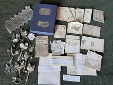 Collection Of 1930s Wedding Ephemera, Cards, Ring Cake Topper, Horseshoe. E13