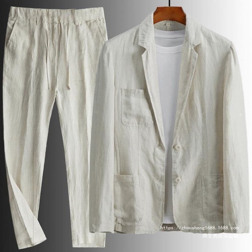 Men summer 2pcs suit jacket - 2pcs,
