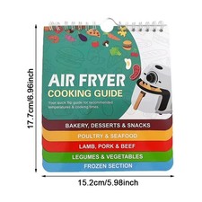 Cooking Guide Booklet Air Fryer Cheat Sheet Magnets Air Fryer Magnetic Cheat UK*