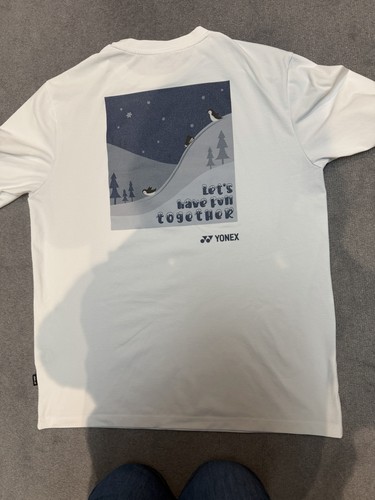 Yonex mens white back graphic - mens,