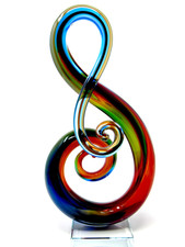 Magnificent Organic Bliss Murano Art Glass Freeform Abstract Spiral Sculpture